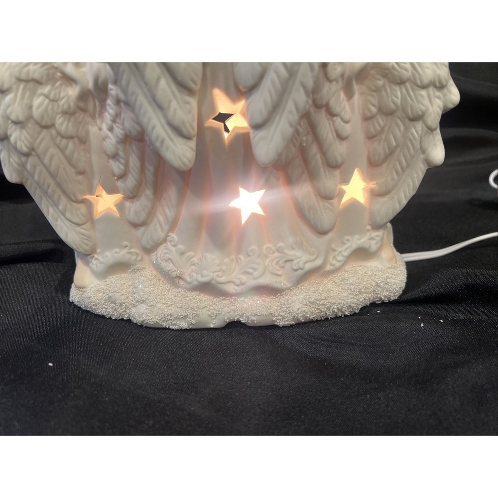 Vtg- Angel Bisque  Gold Accent Light‎ by JC Penney Home Collection - Christmas - Picture 15 of 16